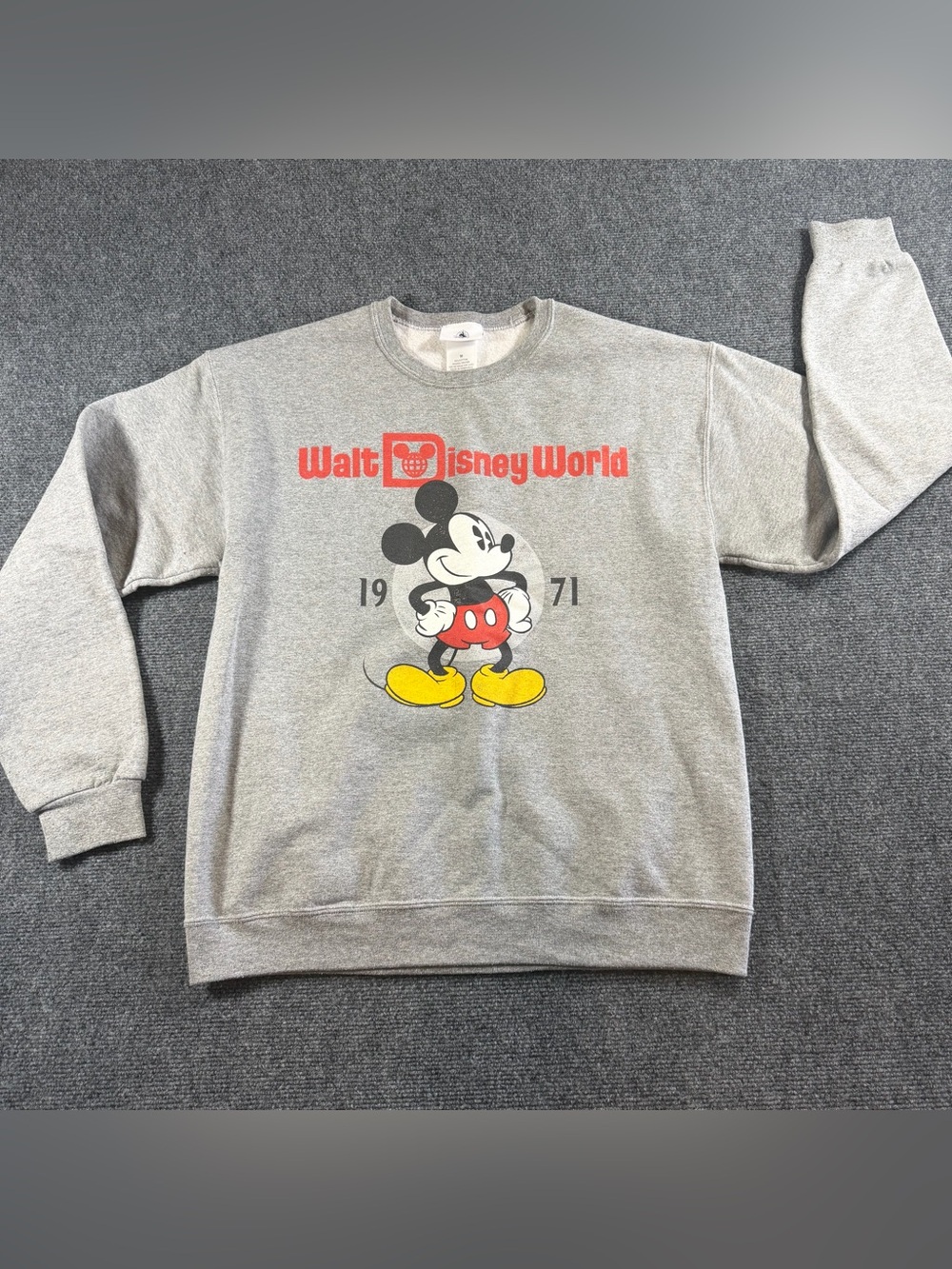 Disney Parks Walt Disney World 1971 Mickey Mouse Retro Crewneck Unisex M